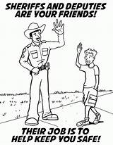 Coloring Crime Drug Prevention Sheriff Book sketch template