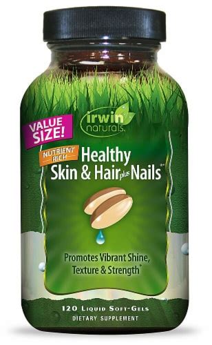 irwin naturals healthy skin hair  nails  liquid softgels