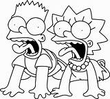 Bart Simpson Coloring Pages Print Getcolorings Lisa Color Printable sketch template