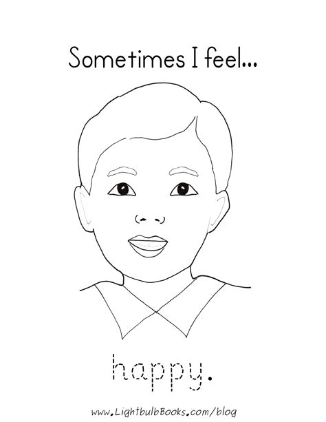 emotions  feelings coloring pages   print