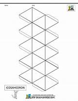 Icosahedron Tabs Nets Truncated Salamanders sketch template