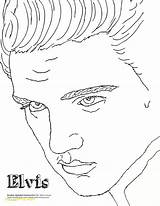 Elvis Coloring Pages Template Presley Printable Cash Johnny Sheet Color Getcolorings Print Templates Visit Popular Library Clipart Pop Line sketch template