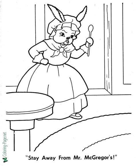 fairy tales peter rabbit coloring pages