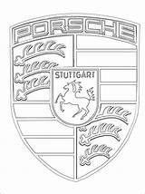 Porsche Logo Coloring Pages Logos Printable Adults Kids sketch template