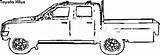 Hilux Toyota Coloring Pages Dimensions Template Car Sketch sketch template