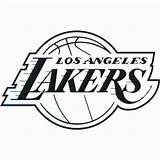 Lakers Logo Los Drawing Angeles Nba Coloring Pages Basketball Clipartmag Draw sketch template