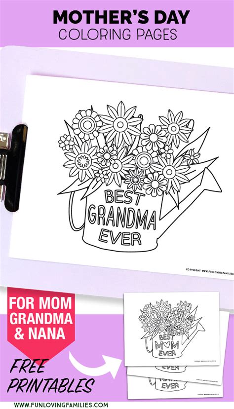 mothers day coloring pages  printables fun loving families