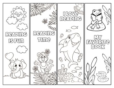 bookmark template  printable coloring pages  printables