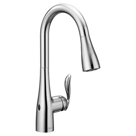 moen arbor touchless single handle pull  sprayer kitchen faucet