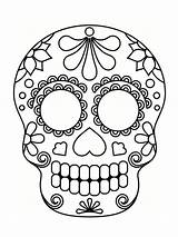 Mort Tete Dessin Mexicaine Colorier Mexicain Coloriage Imprimer Calaveras Crane Mexicana Skull Tête Mascaras Caveira Mexican Colorir Calavera Coloriages Ado sketch template