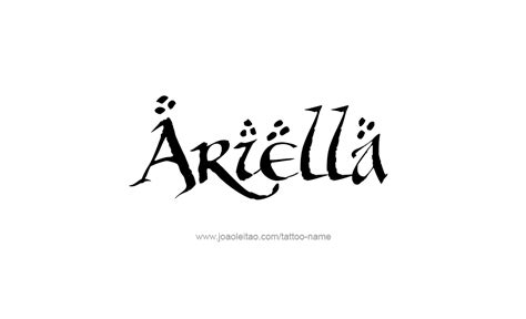 ariella name tattoo designs