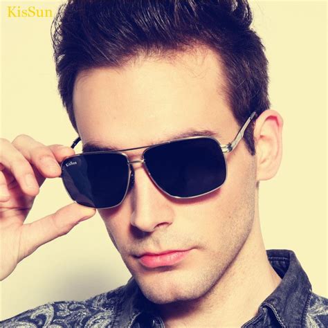 145mm cool retro eyeglasses men square black grey shades polarized