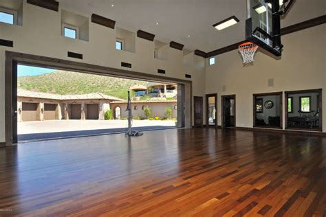 garage basketball court home basketball court gym room  home house