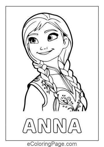 frozen  princess anna printable coloring pages