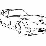 Coloring Viper Dodge Racing Pages Car sketch template