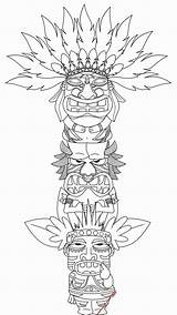 Totem Coloring Pole Pages Tiki Kids Printable Deviantart Totems Poles Man Colouring Bestcoloringpagesforkids Indian Sheets Drawing Adult Eagle Template Books sketch template