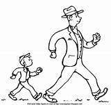 Walk Color Fast Coloring Trot Dressed Exercise Dad Father Adventure Son Description sketch template
