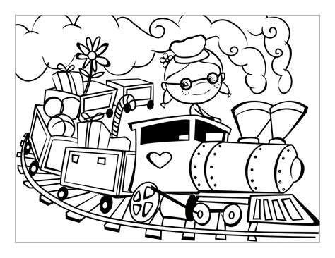 printable train coloring pages  kids