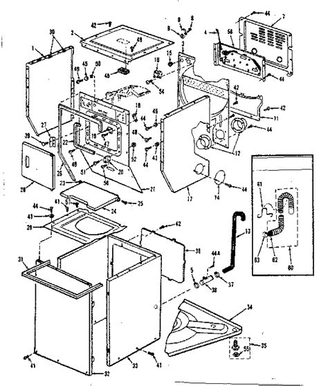 kenmore stackable washer dryer parts diagram