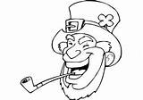 Leprechaun Laughing Drawing Coloring sketch template