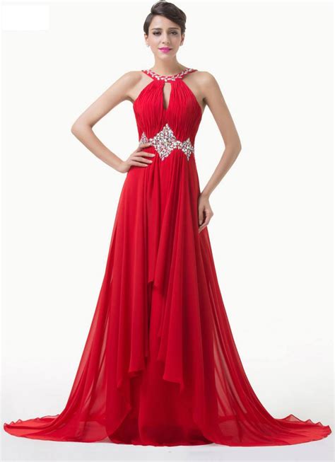 vestidos de fiesta largos en color rojo vestidos glam