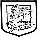 Coloring Broncos Nrl Brisbane Boise Silhouette Ipaustralia sketch template