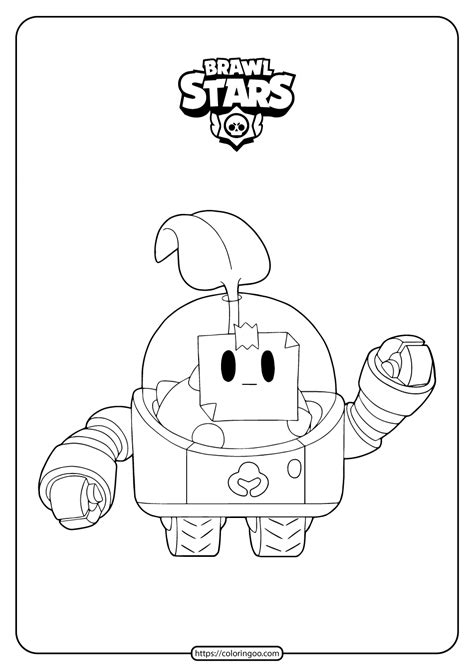 printable brawl stars sprout coloring pages