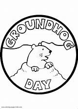 Groundhog Coloring Pages Printable Color Holiday Ground Hog Sheet Drawing Season Cute Kids Print Sheets Book Getcolorings Getdrawings Found Template sketch template