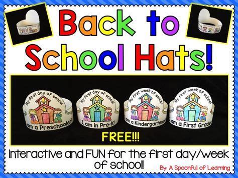 school hats freebie kindergarten  day preschool