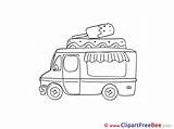 Ice Truck Cream Printable Illustrations Clipart Title Clip Print sketch template