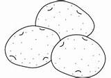 Potatoes Coloring Pages Three sketch template