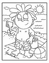 Coloring Beach Ouch Sunburn Drew Topsy Turvy Illustrator Kevin Featuring Land Boy Book Pages Ebook Newest Enjoy sketch template