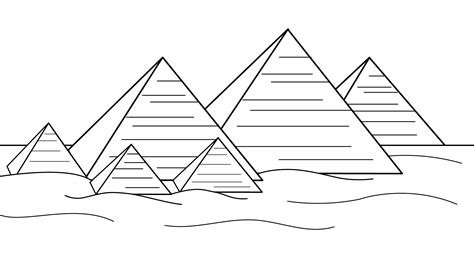 pyramids  egypt coloring page  clip art