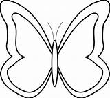 Butterfly Outline Clipart Clip Flying Coloring Butterflies Colouring Line Advertisement Flower Vector sketch template