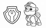 Coloring Paw Patrol Pages Comments Rubble sketch template