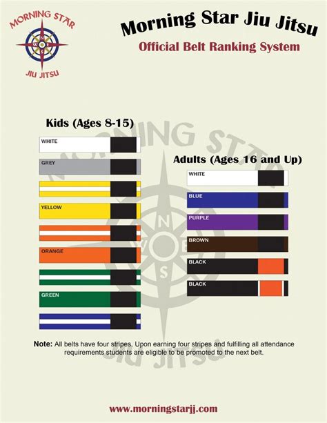 Taekwondo Belt Color Rankings Colorxml