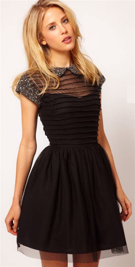 little black dresses with lace embellished bridesmaid dress black