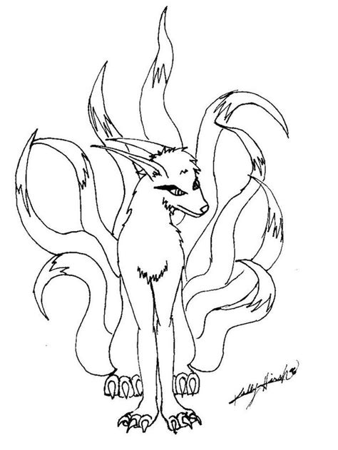 naruto coloring pages  tailed fox pokemon coloring pages pokemon