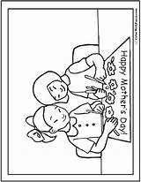 Coloring Mom Mothers Pages Printable Sisters Card Colorwithfuzzy sketch template