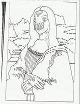 Lisa Mona Coloring Pages Drawing Escalator Sculpture Dog Getdrawings Printable Mean Getcolorings Monalisa Leonardo Vinci Frank Drawings Da sketch template