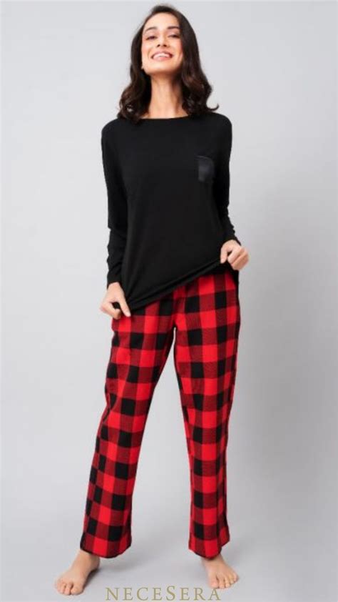 Black Satin Pocket Pajama Set Fashion Black Satin Pajama Set