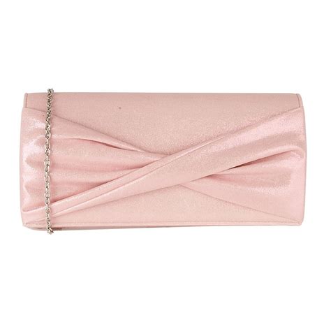 buy  pink metallic lotus thorney clutch bag