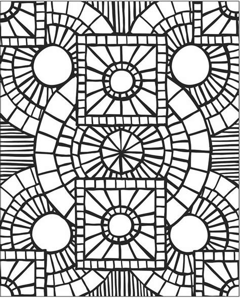 mosaic patterns coloring pages coloring home