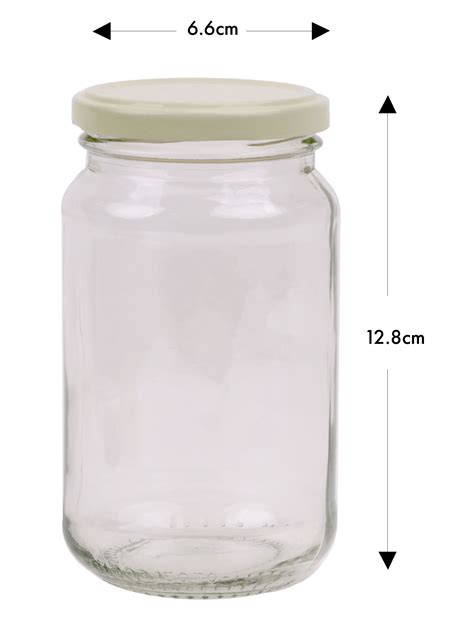 Bulk Australian Made Round Glass Jars With Cream Lid
