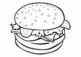 Food Printable Clipart Library Clip Burger sketch template