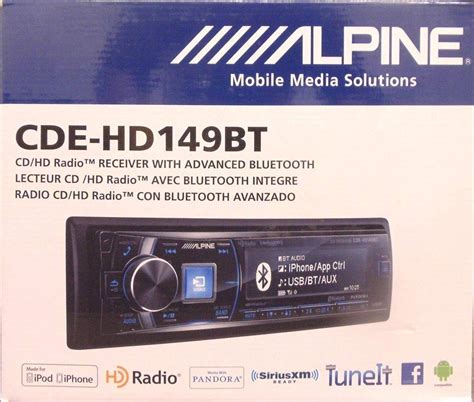 alpine cde hdbt mpusb stereo bluetoothhd radio siriusxm ebay