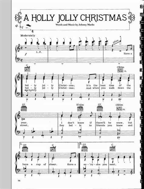 printable christmas piano sheet  ten classical pieces