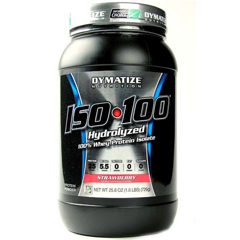 Dymatize Nutrition Iso 100 Strawberry 1 6 Lb