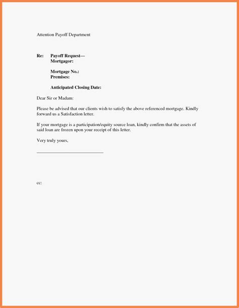 payoff statement template word