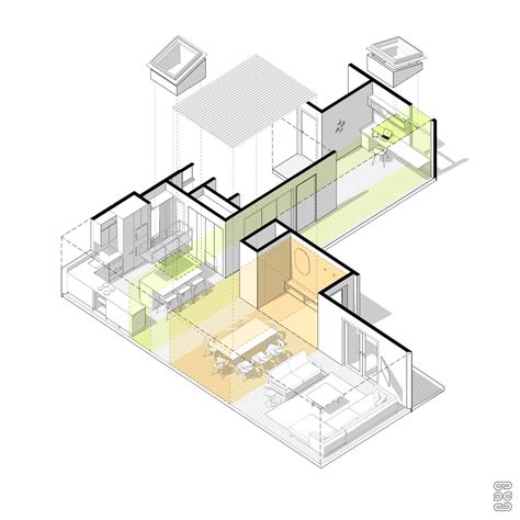 axonometric view architecture design process interior design